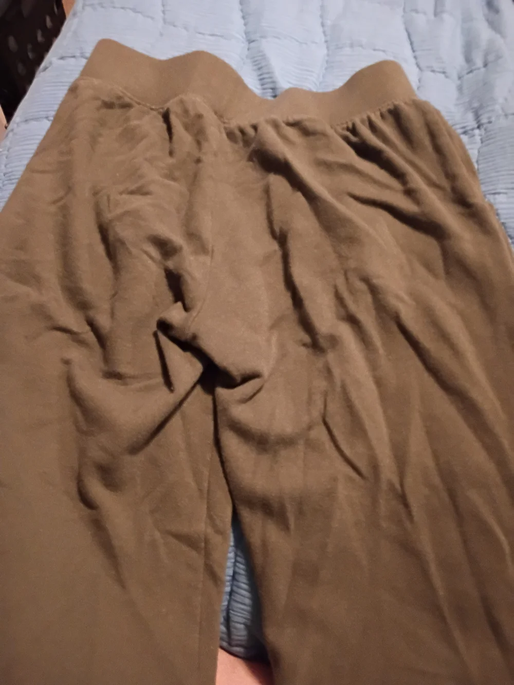 Kids Olive Green Elastic-Waist Casual Pants
